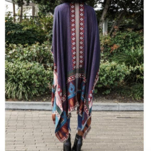 Fable Boho Hippie Ruwana Oversized Kimono Wrap OS - Picture 4 of 4